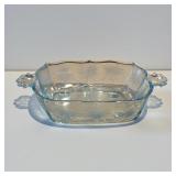 8' Jeanette glass sky blue lombardi dish