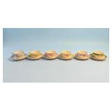 6 C.T. Germany porcelain tea cups & saucers