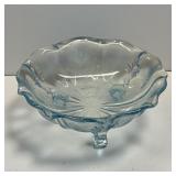 Jeanette glass lombardi footed candy dish