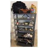 5ft Metal Shelf and Contents