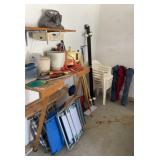 Garage Lot - Chairs, Yard Tools etc