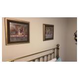 4pc Wall Art and Metal Candleholders