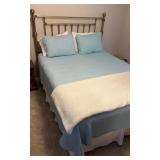 Full Size Bed with Brass Headboard
