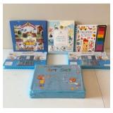 Art sets, rubber stamps kit crafting lot