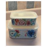 2 pioneer woman pottery casserole dishes