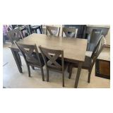 Dining Table with 6 Chairs 60 x 36 x 30