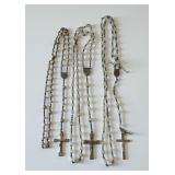 3 sterling Cross rosaries