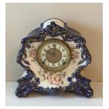 Early Gilbert clock co porcelain mantle clock
