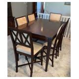 Bar Height Table and 6 Chiars