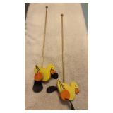 2 Childï¿½s Duck Push Toys