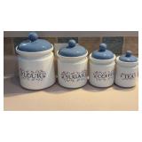 4pc pottery canister set