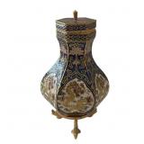 Brass dragon 5 sided urn on stand