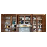 6 kitchen cabinet contents Silverplate etc