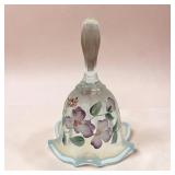 Fenton glass hand-painted Bell signed