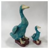 MC turquoise ceramic ducks, Japan