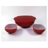 4pc Pyrex cherry red set 515B-015
