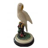 12' majolica Italy parrot statue