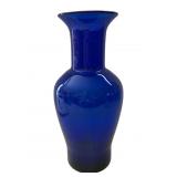 15' Colby blue glass fluted vase