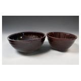 2 marcrest pottery mixing bowls 9 1/2' & 8ï¿½