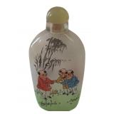 Oriental glass snuff bottle