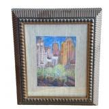 Signed Mimi Michigan Ave. pastel painting.