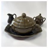 6pc Luneville France louis XV pottery set