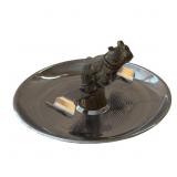 6' MC stainless bulldog ashtray