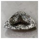 10' MC spatterware ceramic ashtray