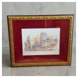 Signed mad stage plaza hotel Stl Mo watercolor