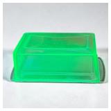 Uranium glass 1LB butter dish
