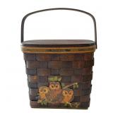 MC wooden owl basket