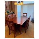 Kitchen table with six chairs 62 x 42