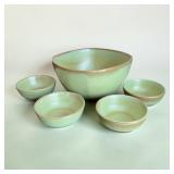 Frankoma pottery salad bowl set