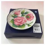 JM McCall blue sky Rose dessert plate