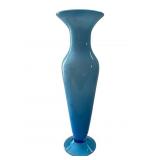 18' sky blue pedestal glass teardrop vase