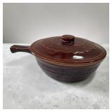 9' marcrest pottery lidded handled pot