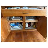 Kitchen drawer cabinet contents