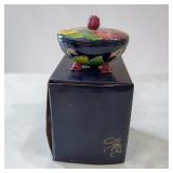 JM McCall blue sky Lidded candy dish