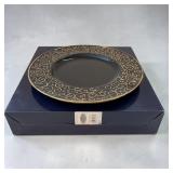 12' JM McCall blue sky pear dessert charger