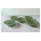 5 fire king jadeite Jane ray custards