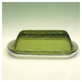 MC avocado serano glass butter dish