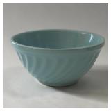 8' Watt pottery turquoise mixing bowl USA