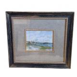 Nautical wharf watercolor 15 x 16