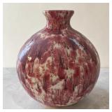 8' splatter pottery bulb vase