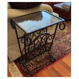 Wrought Iron Side Table / Magazine Holder