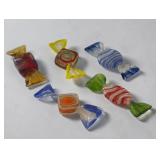 5 art glass candies