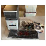 Compaq Computer Tower and Keyboard