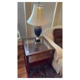End Table and Lamp 24 x 24 x 25
