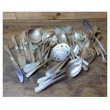 Large lot of silver plate flatware