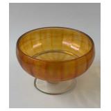 Carnival glass compote